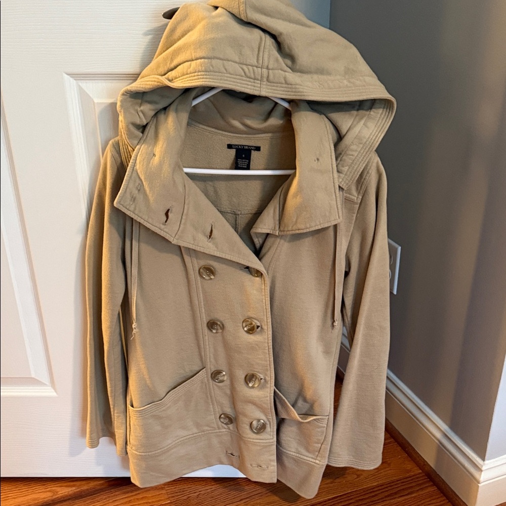 Lucky Brand Tan Utility Jacket with Hood